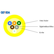 6 Core Indoor Distribution Fiber Optic Cable with LSZH